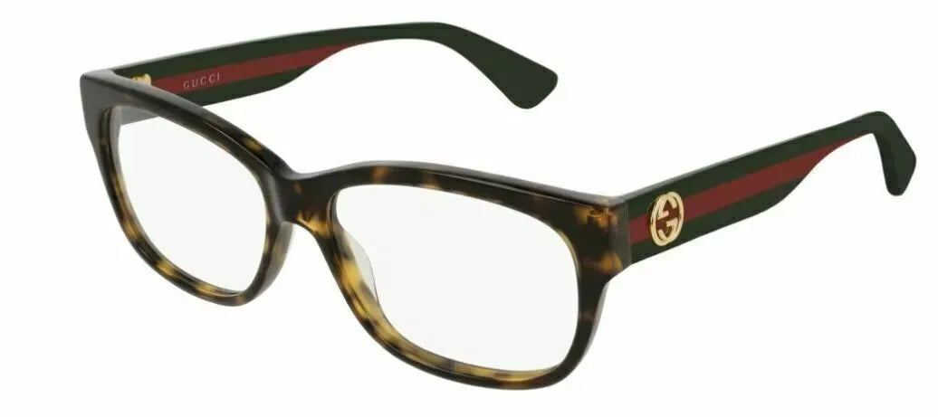 Gucci GG 0278 O 012 Havana/Multicolor Rectangular Eyeglasses