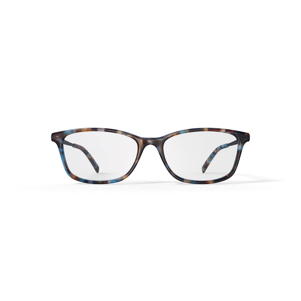 Women's Sweet as Pie Rectangular Prescription Eyeglasses with Case, Blue Tortoise