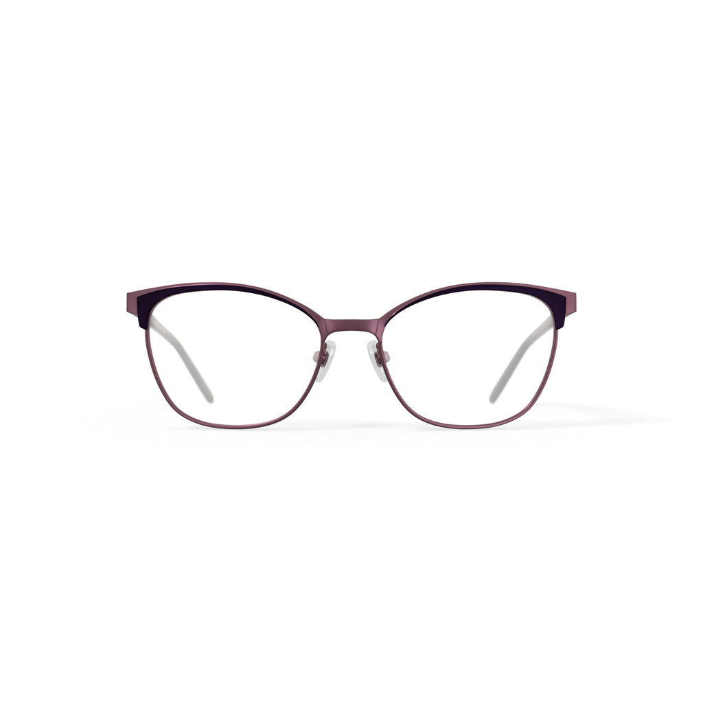 Women's HC209 Your Majesty Browline Prescription Eyeglasses with Case, Purple Tortoise