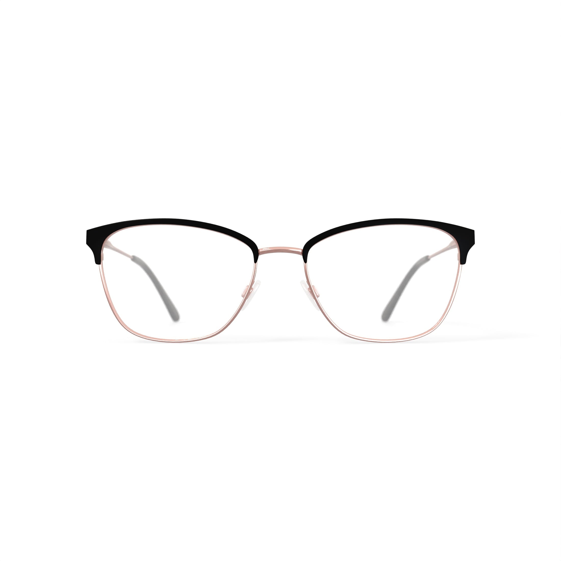 Women's HC280 Cat Eye Prescription Eyeglasses with Case, Black/Gold