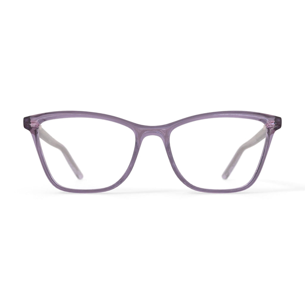 Women's HCV16 Square Prescription Eyeglasses with Case, Crystal Pink