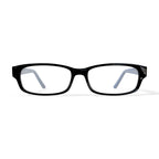 Women's HC03 Rectangular Prescription Eyeglasses with Case, Black