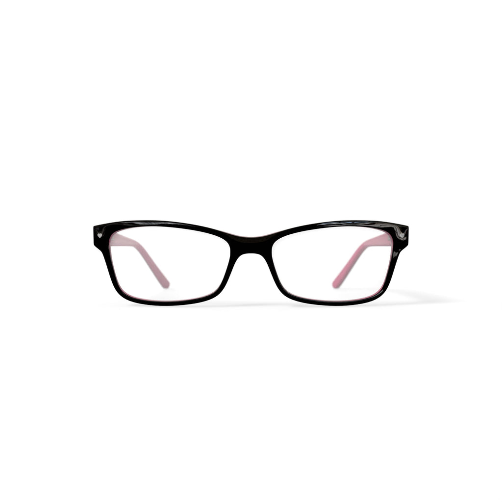 Women's HC06 Square Prescription Eyeglasses with Case, Brown