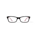 Women's HC06 Square Prescription Eyeglasses with Case, Brown