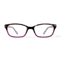 Women's HC07 Rectangular Prescription Eyeglasses with Case, Purple Tortoise