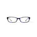Women's HC13 Rectangular Prescription Eyeglasses with Case, Blue Tortoise