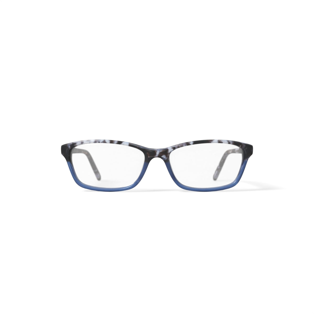 Women's HC15 Rectangular Prescription Eyeglasses with Case, Tortoise Blue Gradient