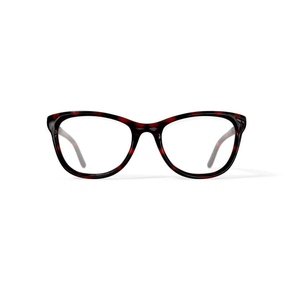 Women's HC269 Cat Eye Prescription Eyeglasses with Case, Brown Tortoise