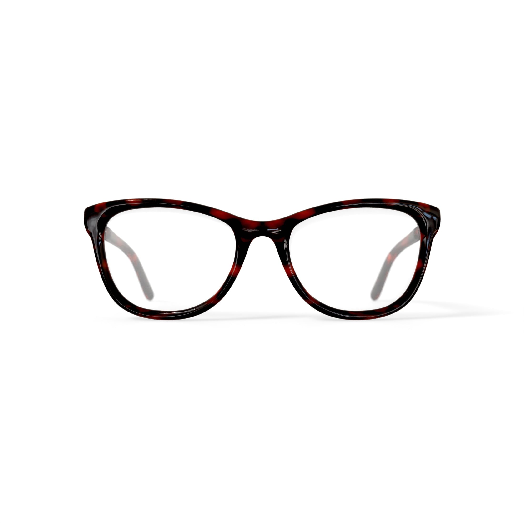 Women's HC269 Cat Eye Prescription Eyeglasses with Case, Brown Tortoise