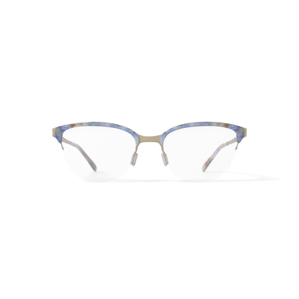 Keo Womens Kaydi Cat Eye Prescription Eyeglasses with Case, Gold-Tone Blue Tortoise