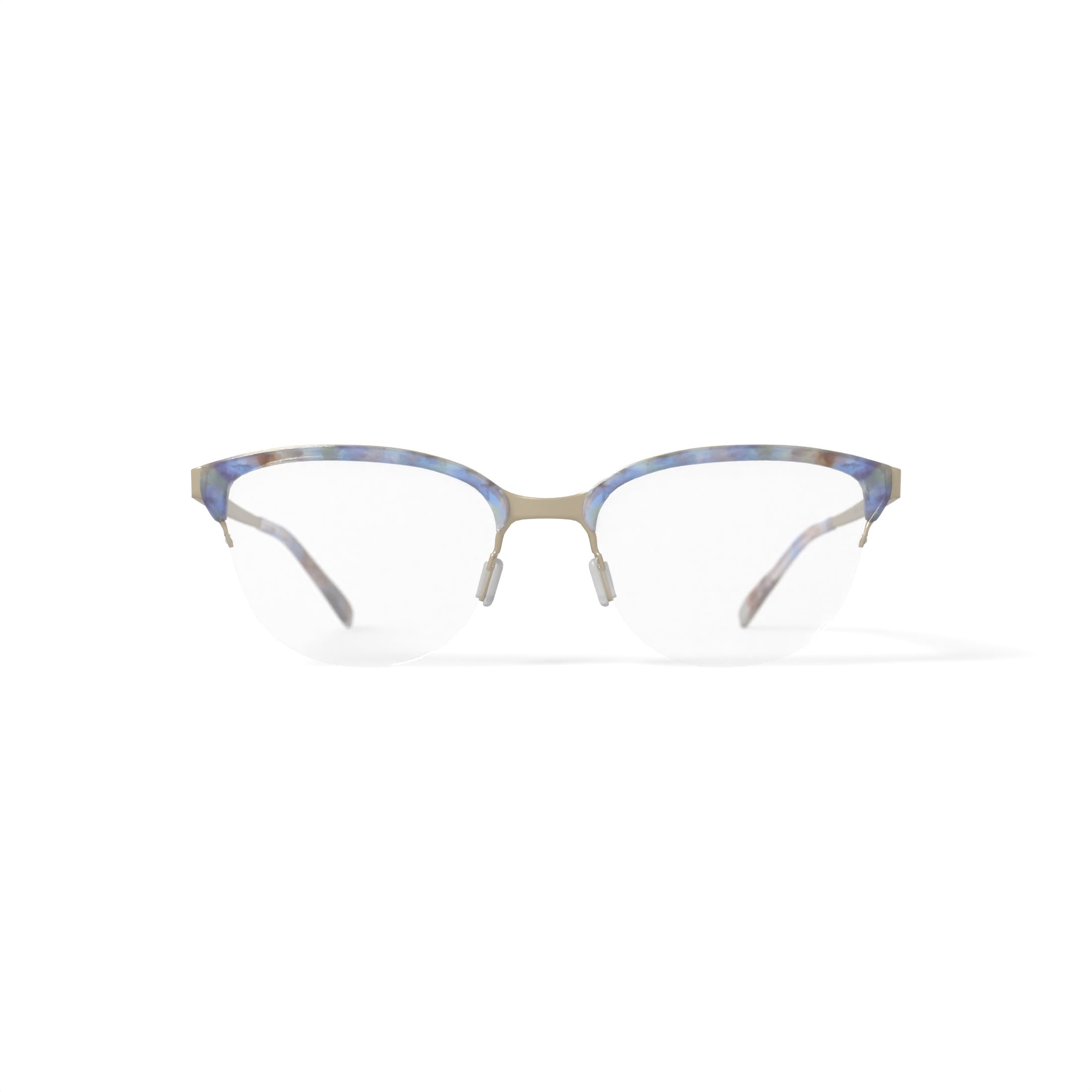Keo Womens Kaydi Cat Eye Prescription Eyeglasses with Case, Gold-Tone Blue Tortoise