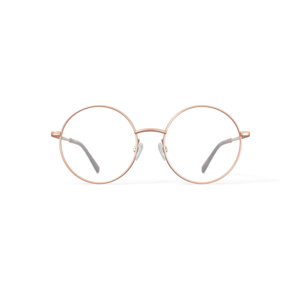 Keo Womens Kylo Round Prescription Eyeglasses with Case, Gold