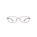 Women's Mia Rectangular Prescription Eyeglasses with Case, Rose/Burgundy