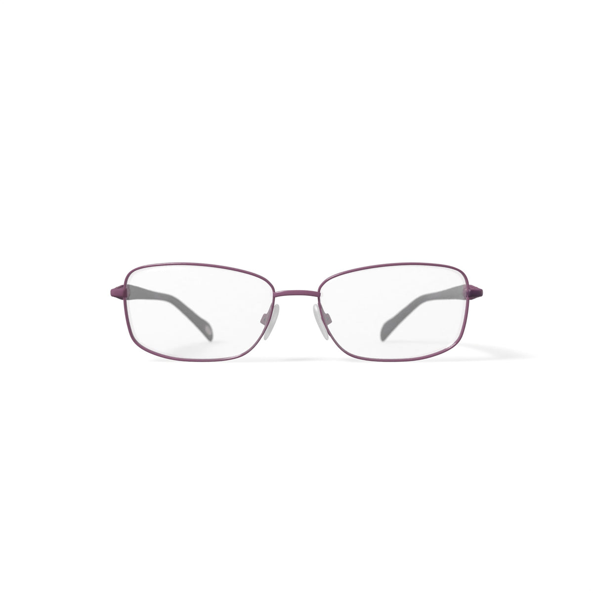 Women's Mia Rectangular Prescription Eyeglasses with Case, Rose/Burgundy