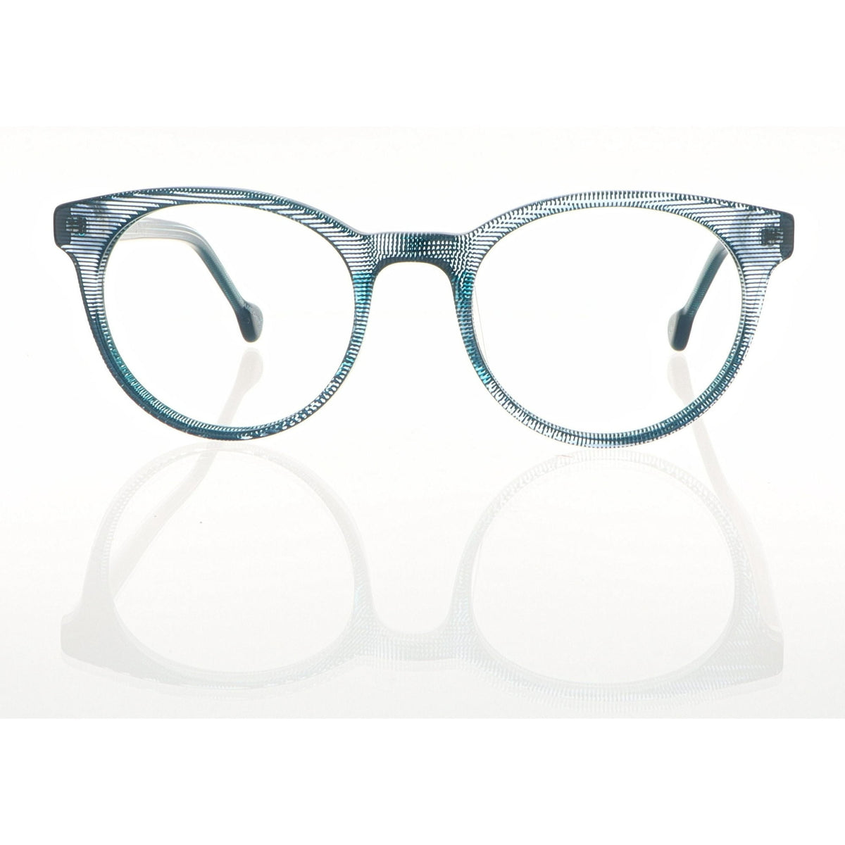 Lunenoir™ Lisa Loeb Eyeglasses Frames for Women, Electric 153, Chocolate Aqua, 51-17-135