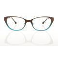Lisa Loeb Eyeglasses Frames for Women, Electric 153, Chocolate Aqua, 51-17-135