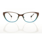 Lisa Loeb Eyeglasses Frames for Women, Electric 153, Chocolate Aqua, 51-17-135
