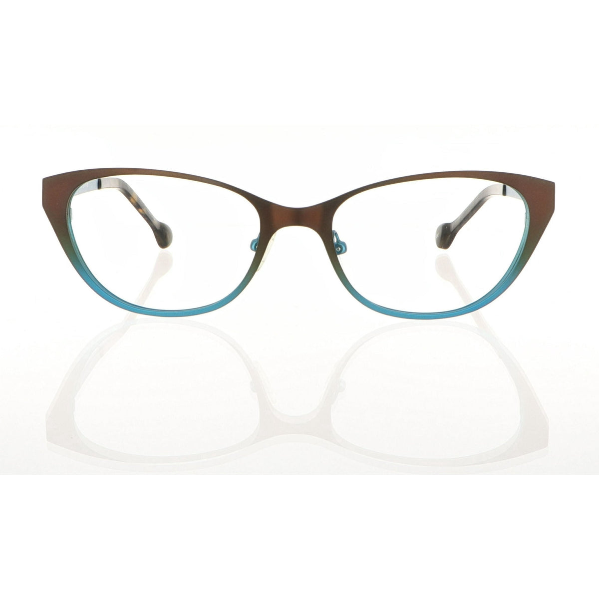 Lisa Loeb Eyeglasses Frames for Women, Electric 153, Chocolate Aqua, 51-17-135