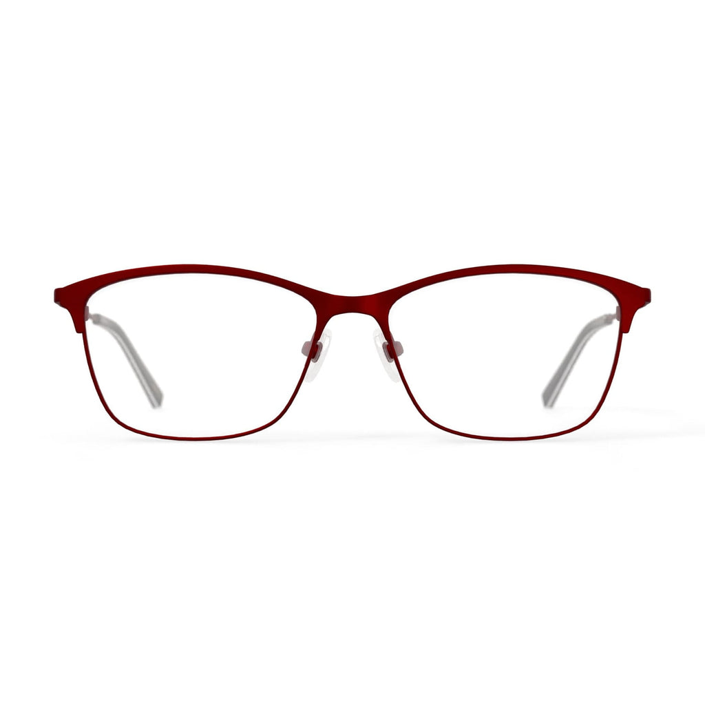 Love Ellen DeGeneres Womens Touro Prescripton Eyeglasses with Case, Matte Burgundy