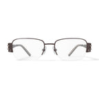 Women's WLO320 Square Square Prescription Eyeglasses with Case, Brown