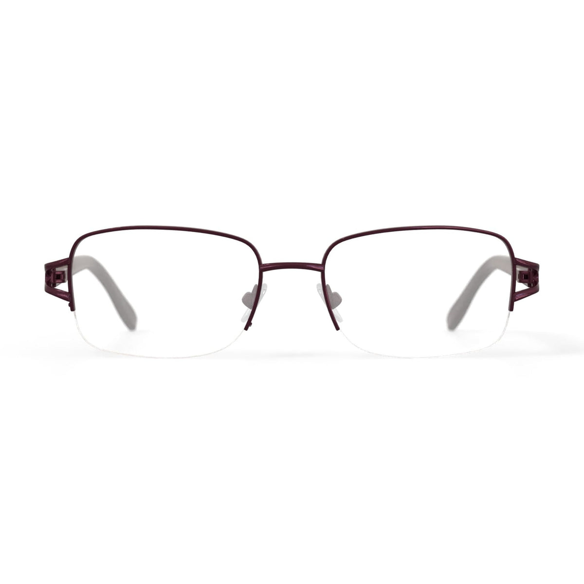 Women's WLO416 Rectangular Prescription Eyeglasses with Case, Plum