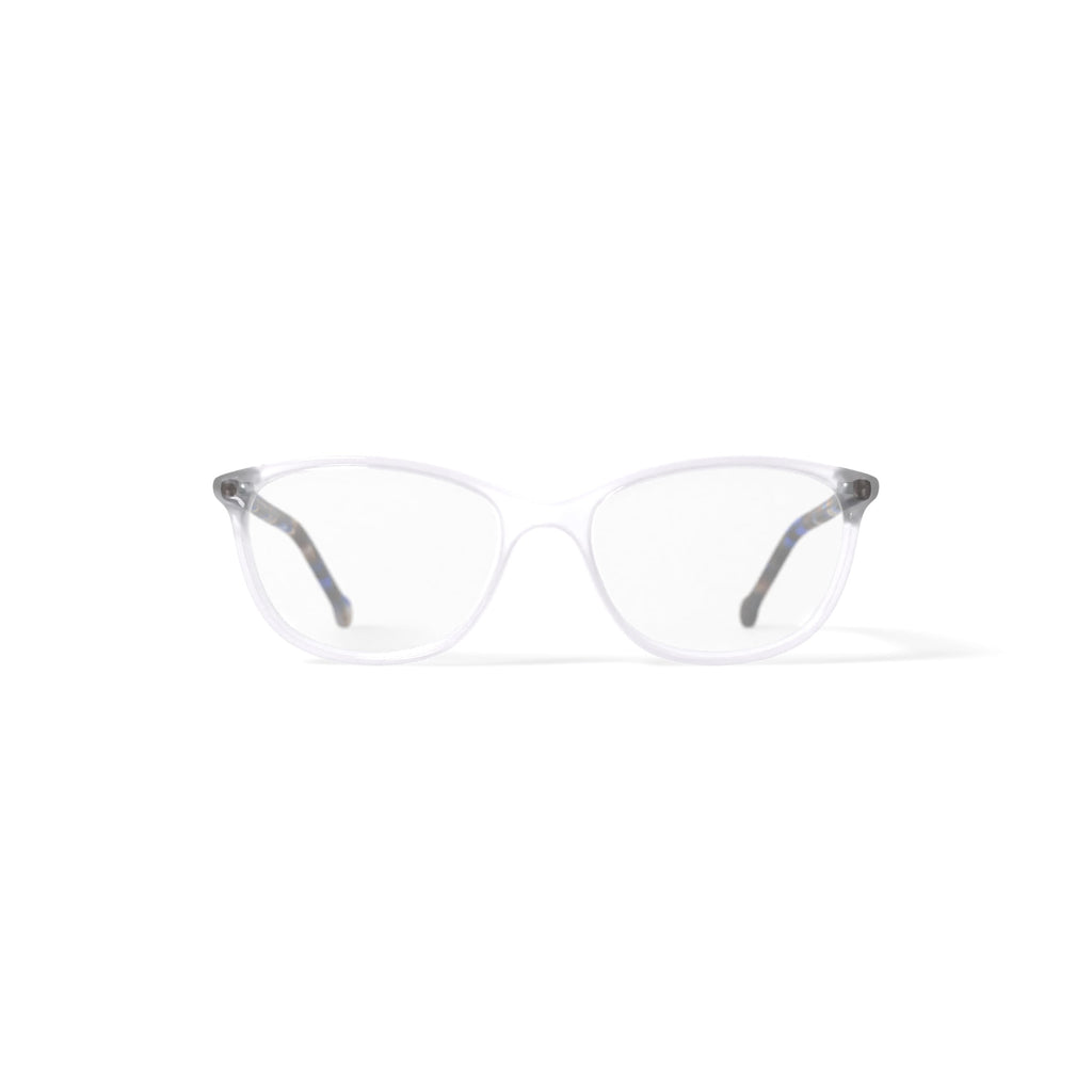 M America Women's MU216 Square Prescription Eyeglasses with Case, Crystal Tortoise