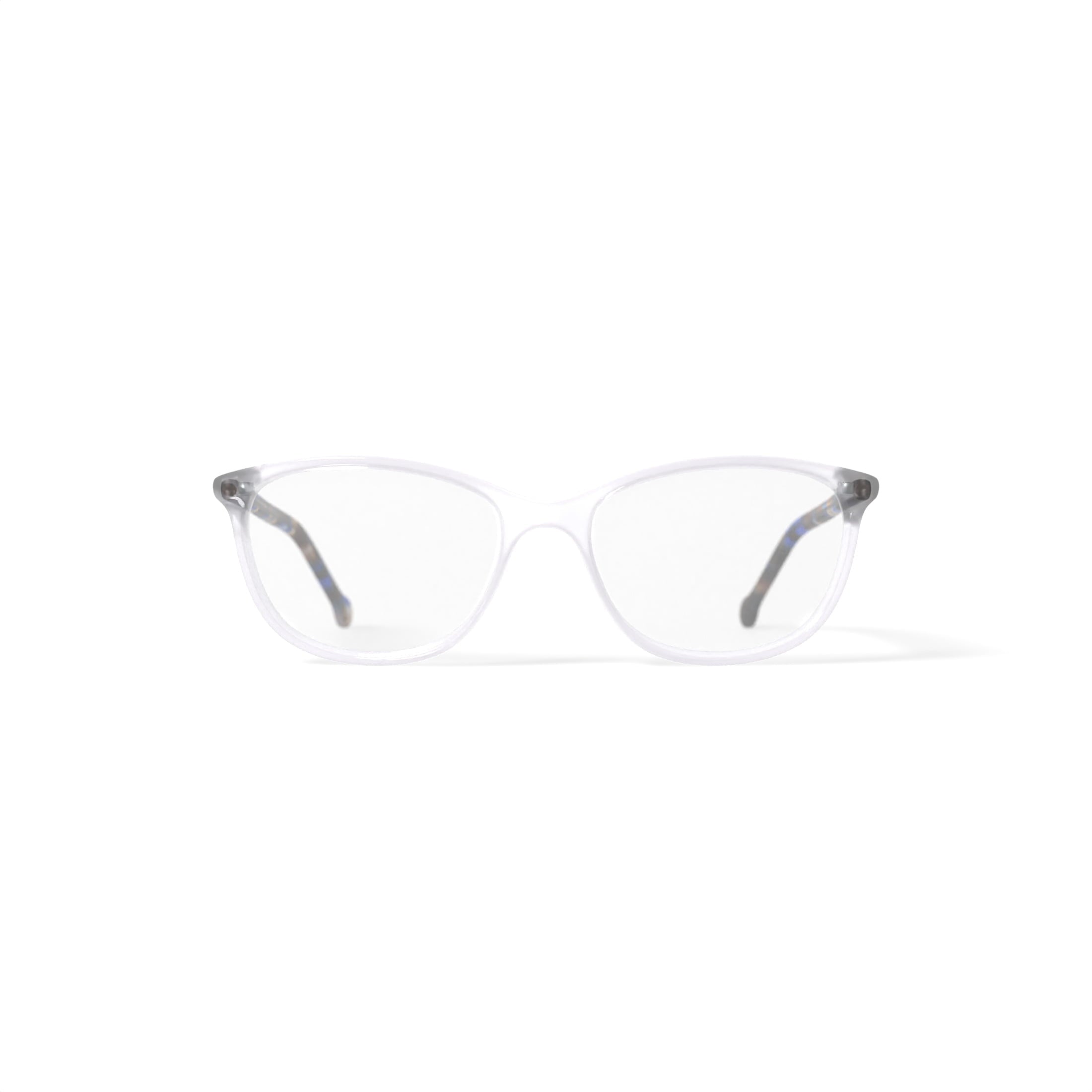 M America Women's MU216 Square Prescription Eyeglasses with Case, Crystal Tortoise