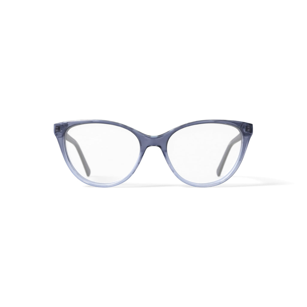 M America Women's Madison Cat Eye Prescription Eyeglasses with Case, Crystal Grey