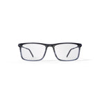 Men's Andrew Rectangular Prescription Eyeglasses with Case, Brown/Grey