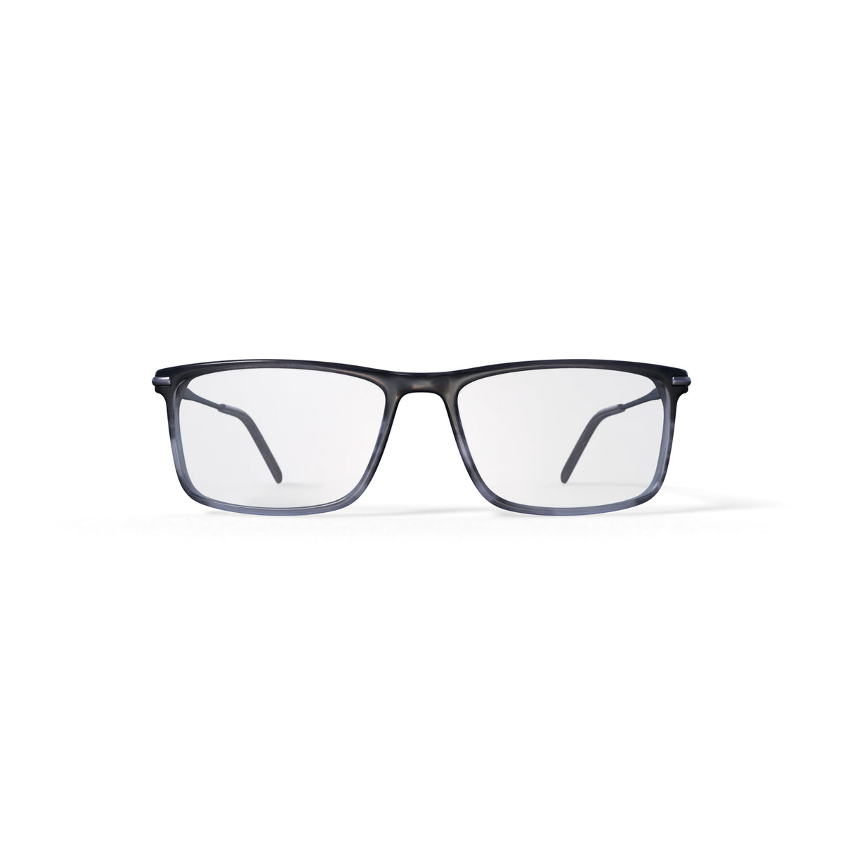 Men's Andrew Rectangular Prescription Eyeglasses with Case, Brown/Grey