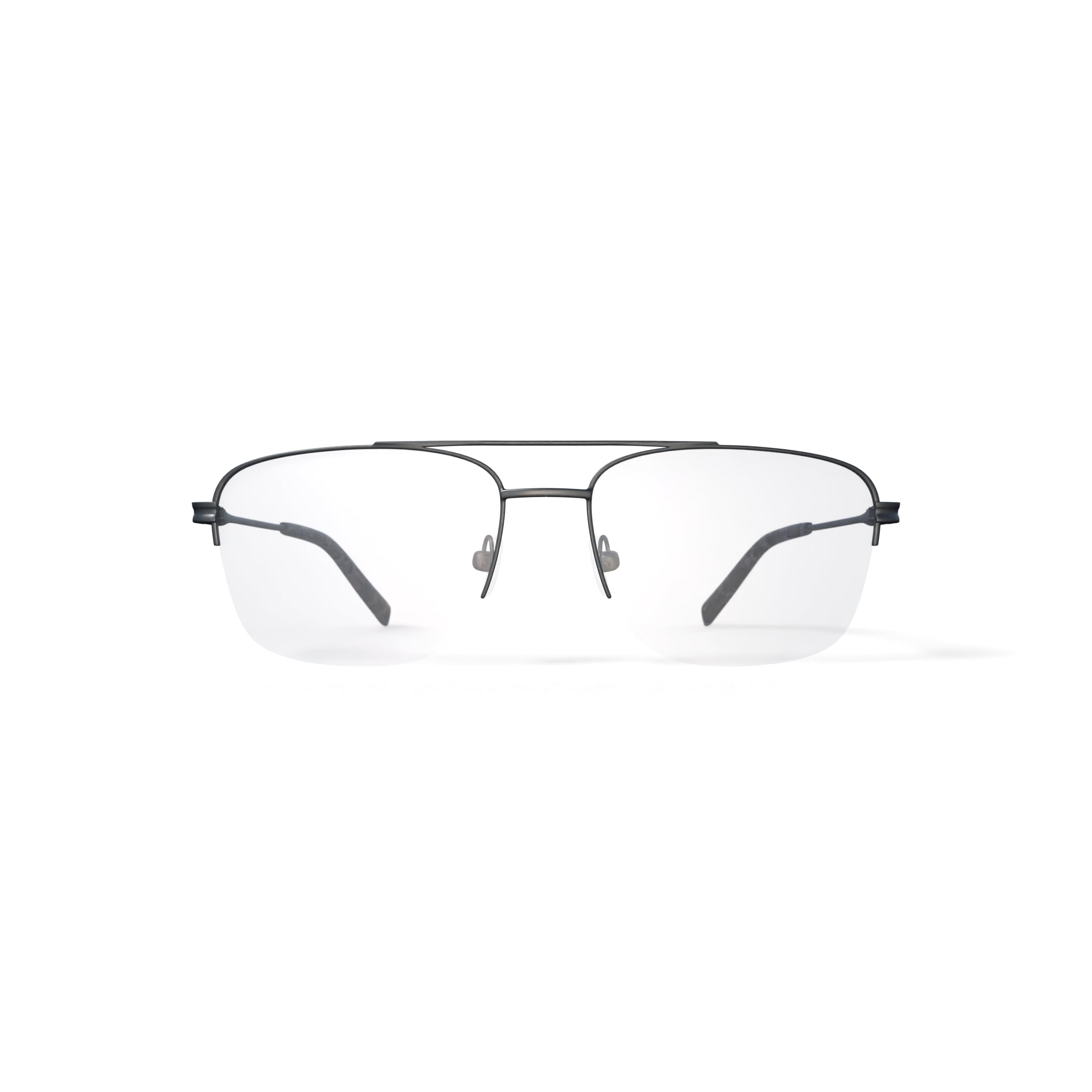 Men's Bashiri Square Prescription Eyeglasses with Case, Grey