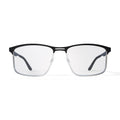 Men's Dwaine Browline Prescription Eyeglasses with Case, Black/Gold