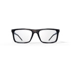Men's Matt Rectangular Prescription Eyeglasses with Case, Gray