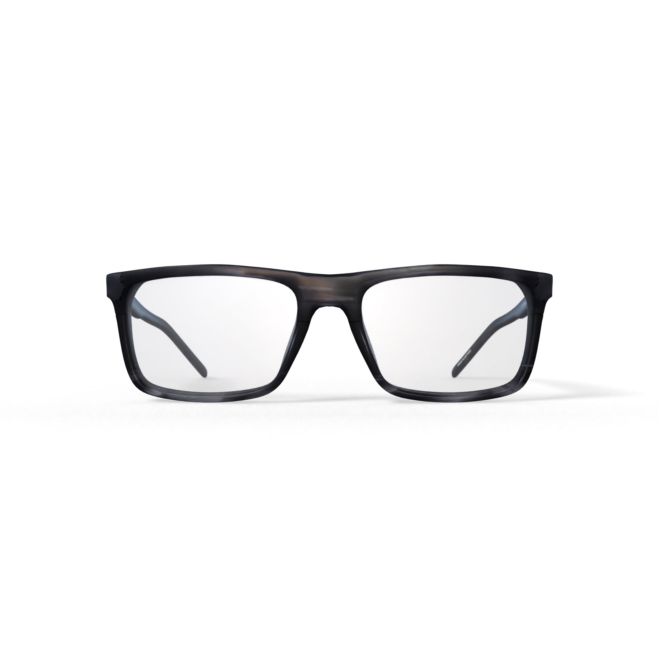 Men's Matt Rectangular Prescription Eyeglasses with Case, Gray