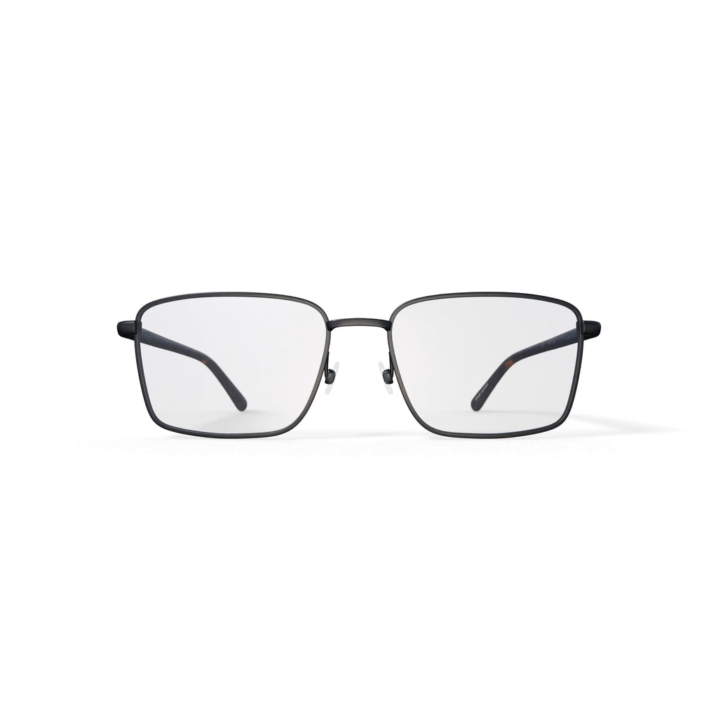Men's Albert Rectangular Prescription Eyeglasses with Case, Gunmetal