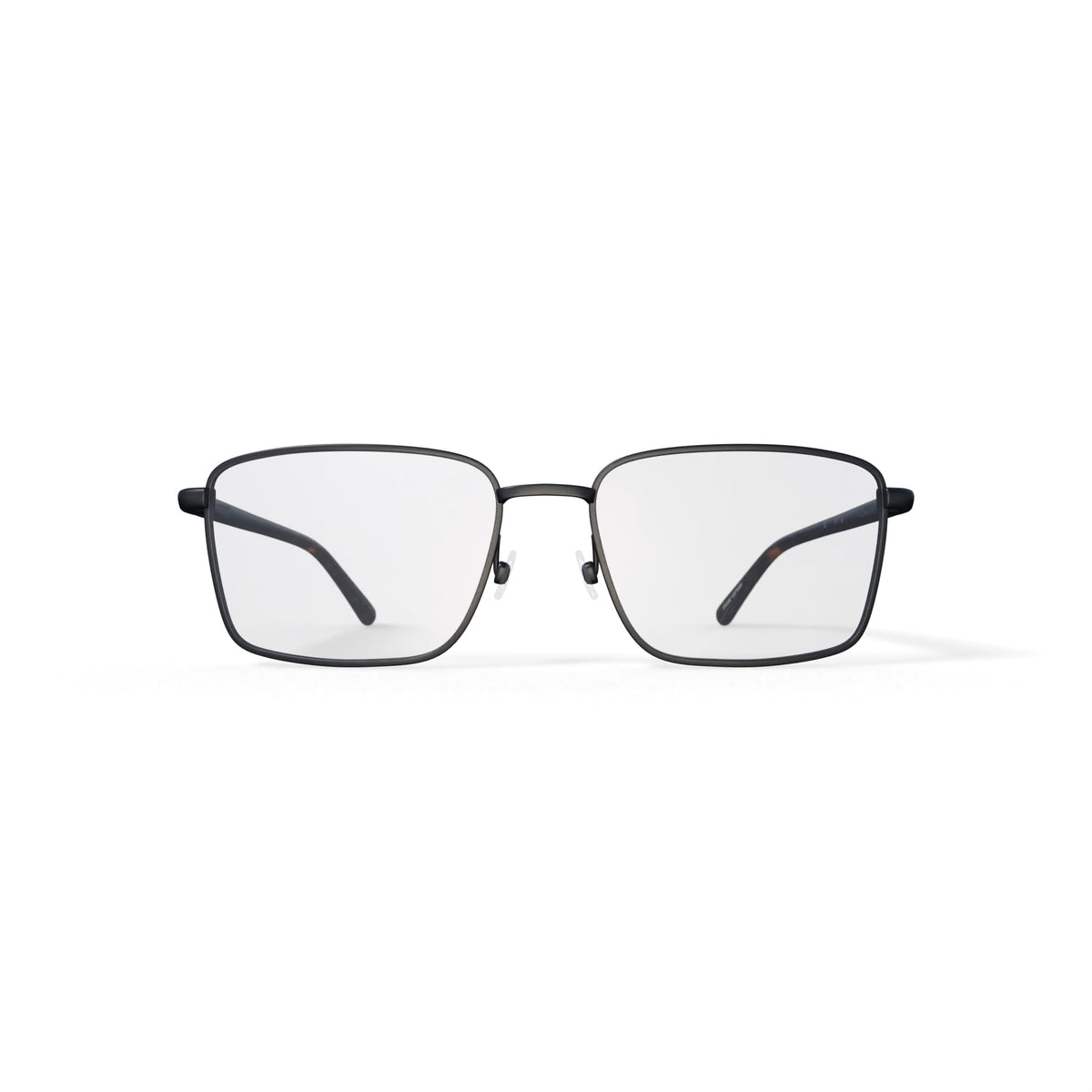 Men's Albert Rectangular Prescription Eyeglasses with Case, Gunmetal