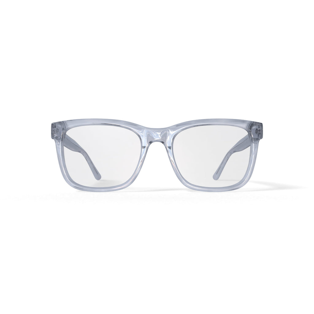 Men's Crosby Rectangular Prescription Eyeglasses with Case, Crystal