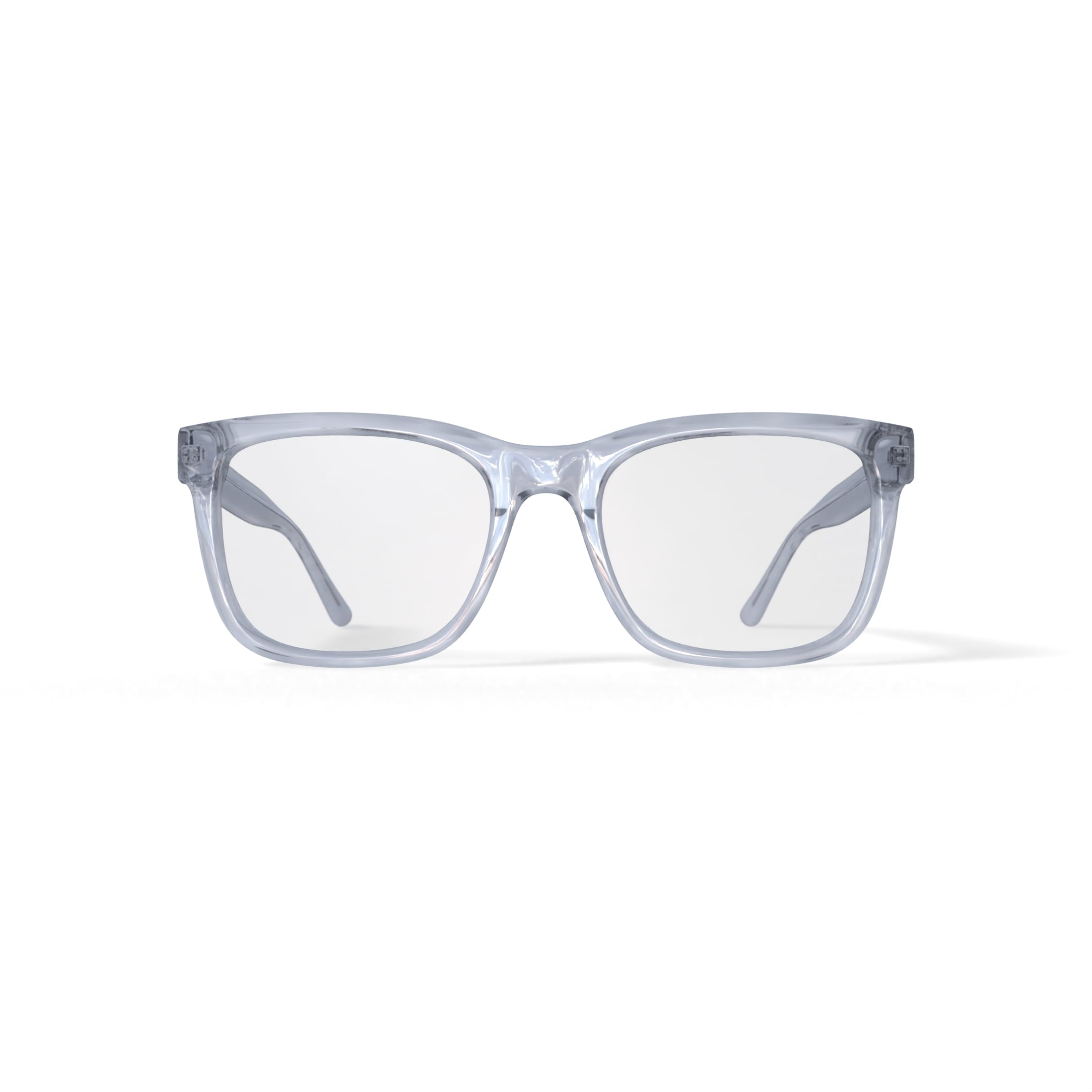Men's Crosby Rectangular Prescription Eyeglasses with Case, Crystal