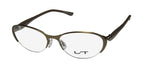 NEW LIGHTEC 7037L WOMENS/LADIES DESIGNER HALF-RIM ANTIQUE GOLD / BROWN FRAME DEMO LENSES 51-16-135 FLEXIBLE HINGES EYEGLASSES/GLASSES