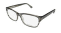 NEW VERA WANG LUXE JACQUETTE WOMENS/LADIES RECTANGULAR FULL-RIM HORN FRAME DEMO LENSES 52-16-135 SPRING HINGES EYEGLASSES/EYEWEAR