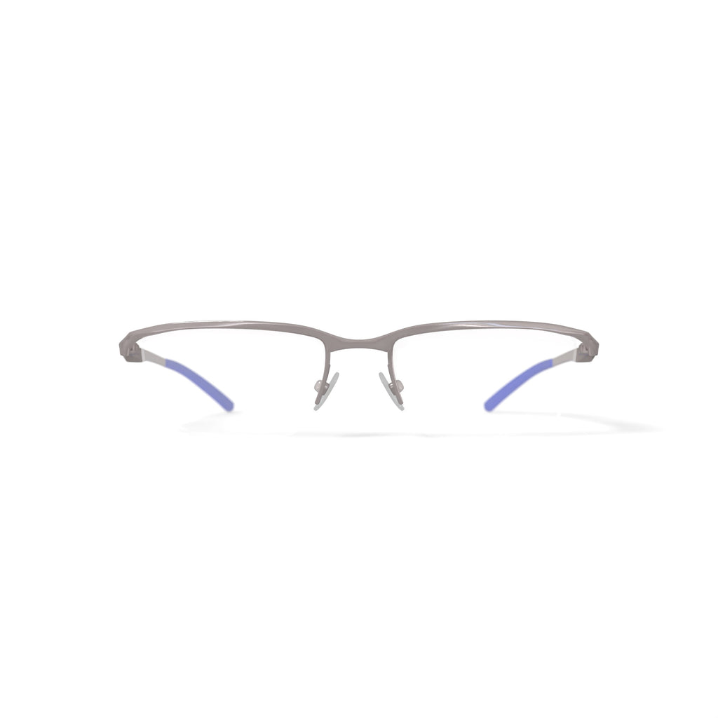New Balance Men's NB506 Rectangular Prescription Eyeglasses with Case, Silver