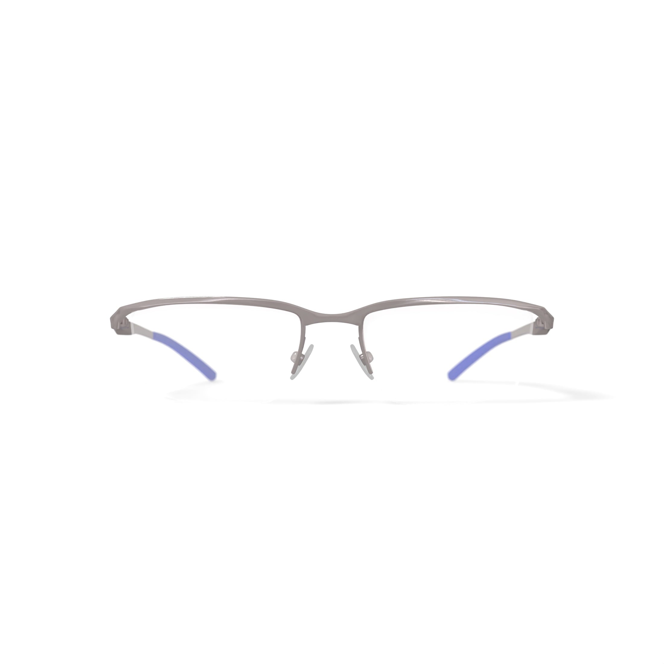 New Balance Men's NB506 Rectangular Prescription Eyeglasses with Case, Silver
