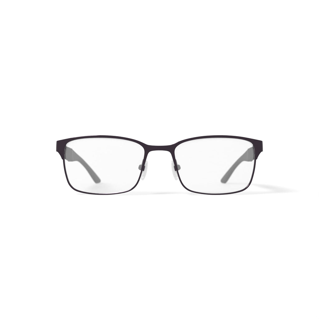 OCTO180 Men's Respect Browline Prescription Eyeglasses with Case, Gray