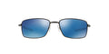 Oakley Rectangular l Sunglasses with Case, Size 60, Ice Iridium/Cement