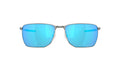 Oakley Men's Size 58 Rectangular Ejector Sunglasses, Satin Chrome/Prizm Sapphire