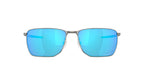 Oakley Men's Size 58 Rectangular Ejector Sunglasses, Satin Chrome/Prizm Sapphire