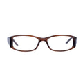 Women's OSL702 Round Prescription Eyeglasses with Case, Brown