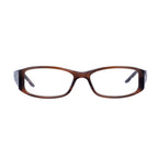 Women's OSL702 Round Prescription Eyeglasses with Case, Brown