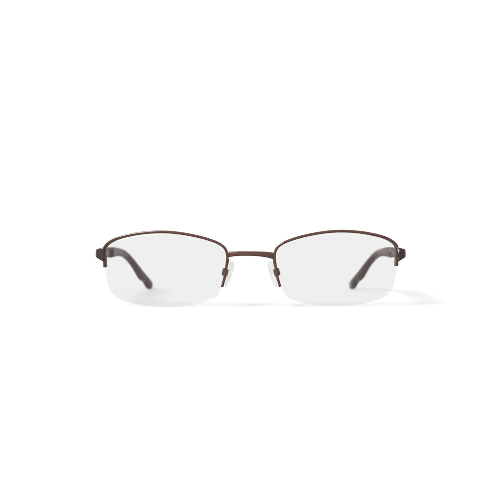 Women's OSL707 Oval Prescription Eyeglasses with Case, Brown