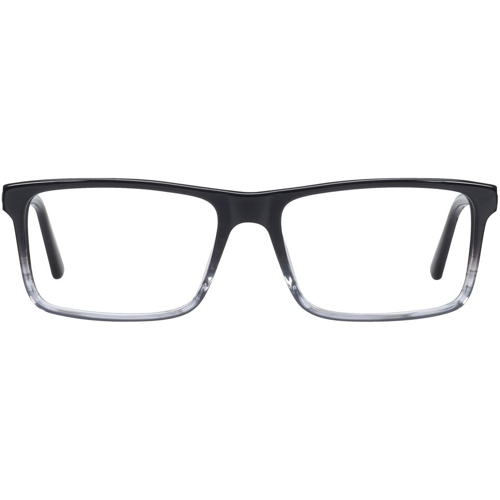 Men's HV713 Rectangular Prescription Eyeglasses with Case, Grey Crystal Gradient